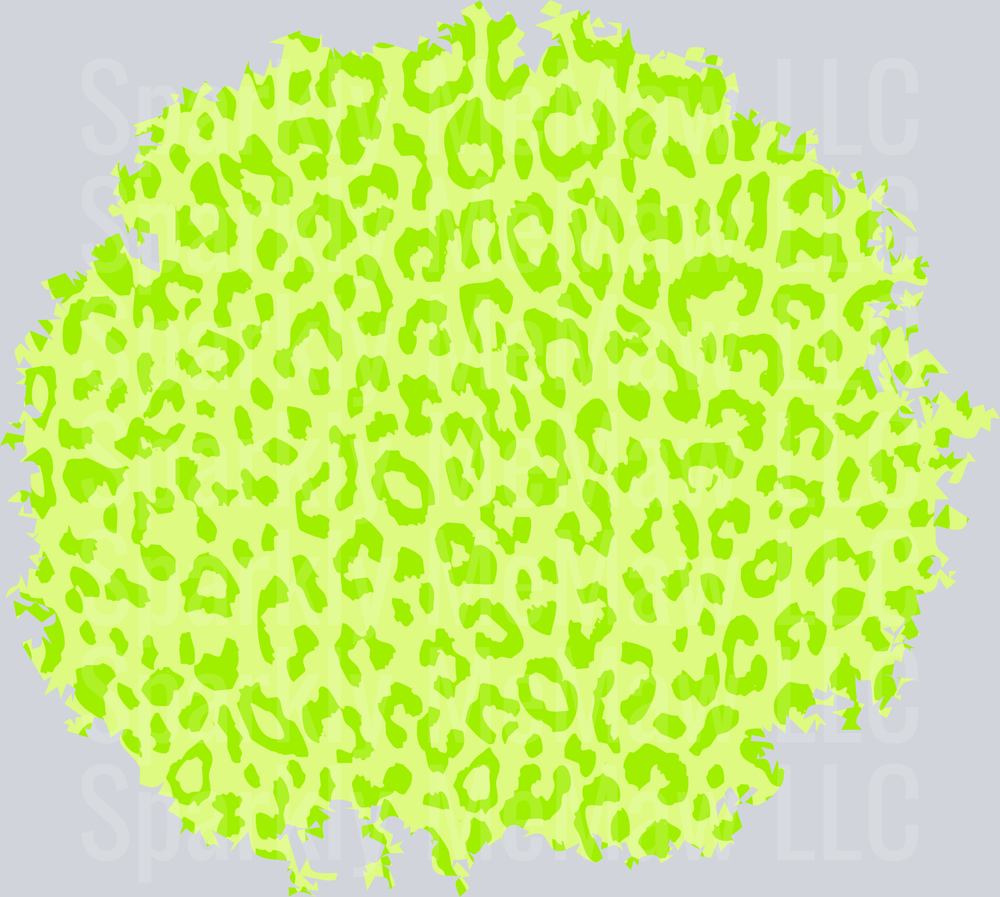 Vibrant Green Leopard Print Circle Pattern UV DTF Decal