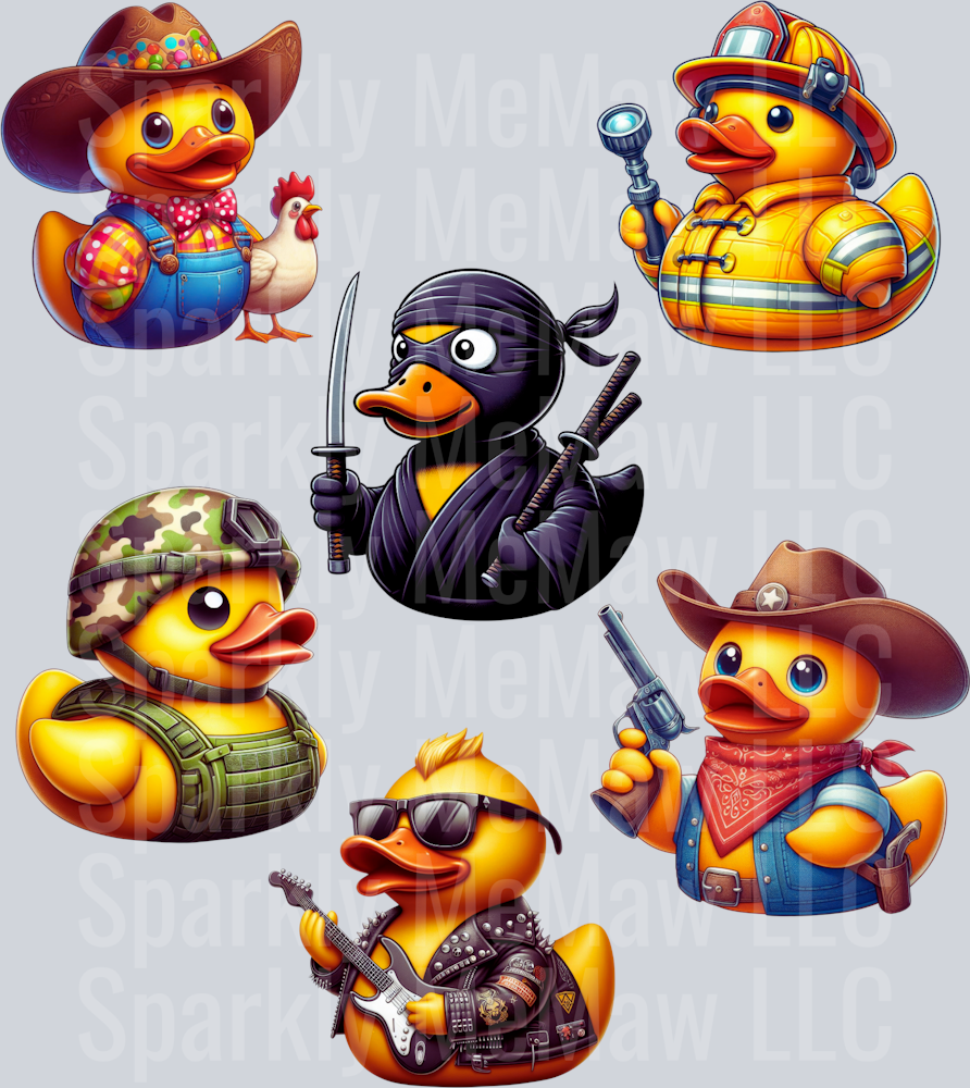 Fun.Ducks. UV DTF Element Sheet