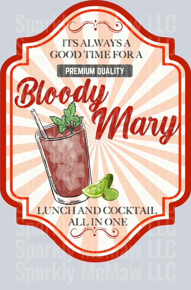 BLOODY MARY-01 UV DTF Decal