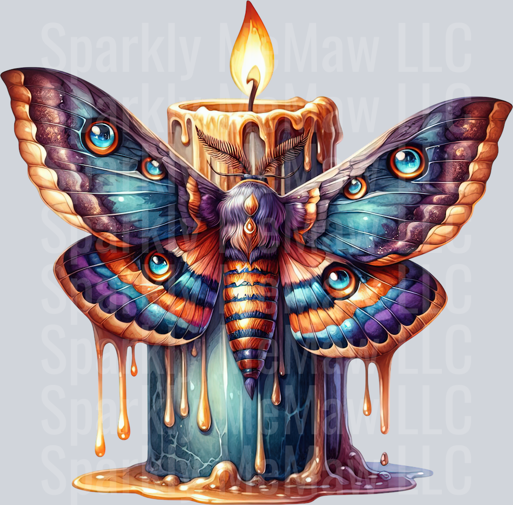 47 Nocturne Moth ClipArt Decal