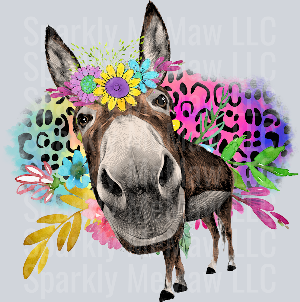 Neon Donkey DTF Transfer