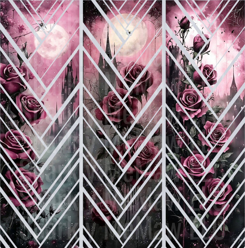 Gothic Floral 10x10 UV DTF Twisted up Sheet