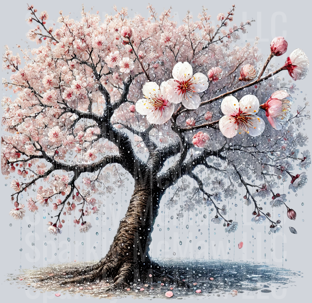 15 Cherry Blossoms set 2 UV DTF Clip Art Decal