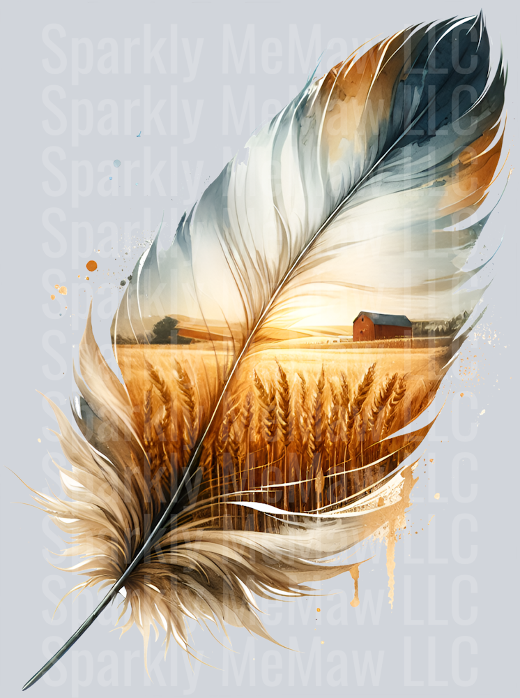 Nature Feather UV DTF Decal 1