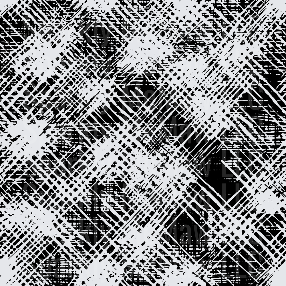 Black White Grunge Plaid Pattern this is a 10x10 inch sheet