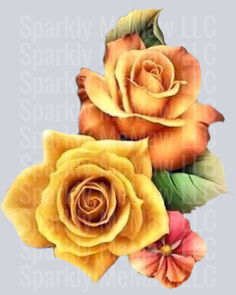 yellowrose8 clip art Decal