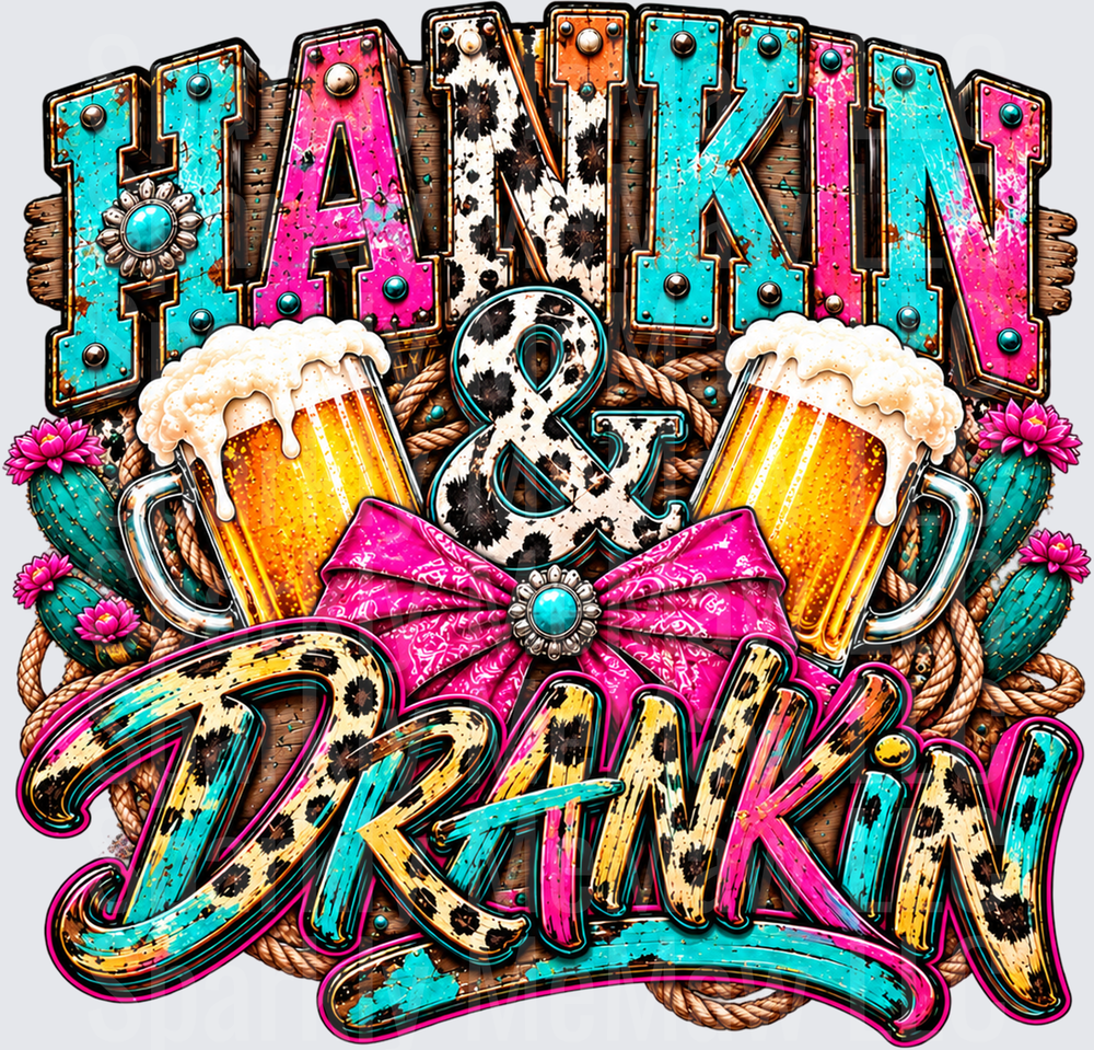 Hankin & Drankin Western Beer DTF Transfer for Fabrics