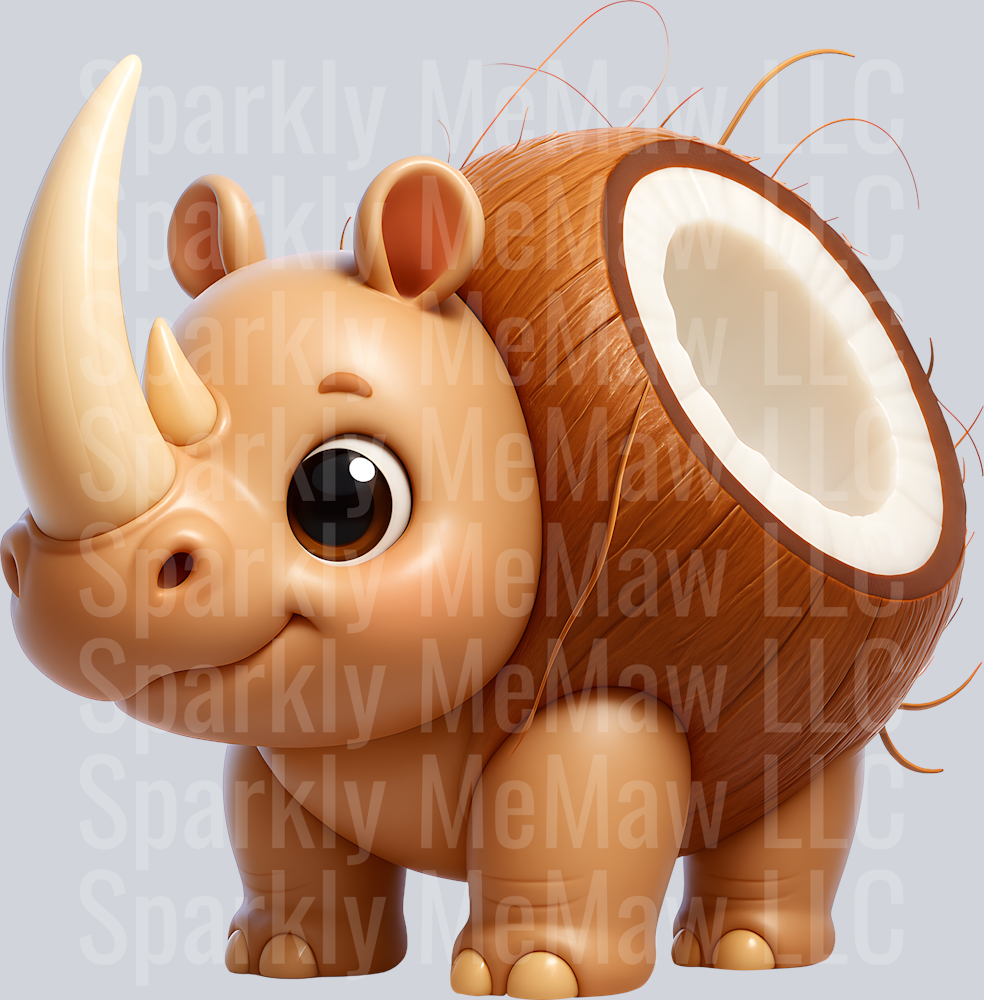 Cocosino Rhino Brain Rot UV DTF Decal