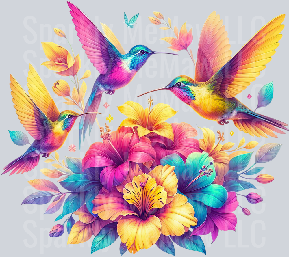 57 Hummingbird Clip Art UV DTF Decal