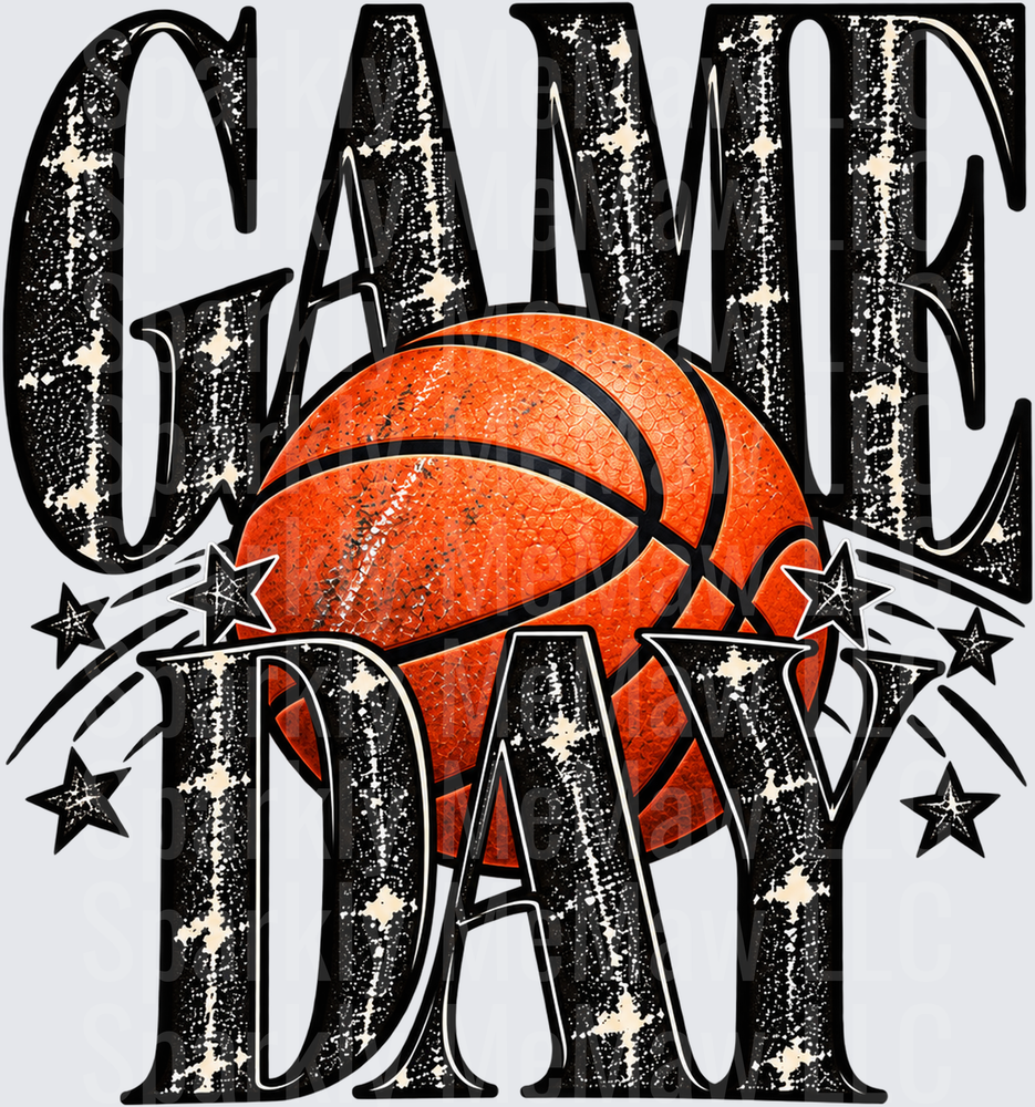 Game Day Basketball DTF Transfer for Fabrics