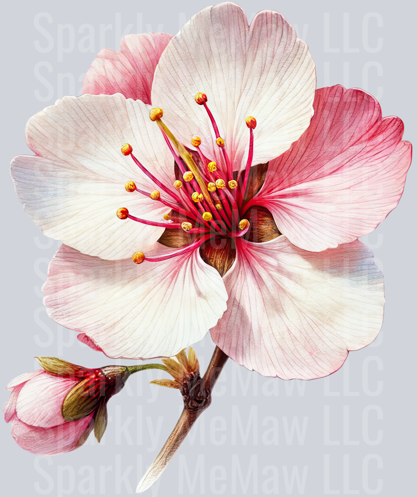 14 Cherry Blossoms Clip Art UV DTF Decal