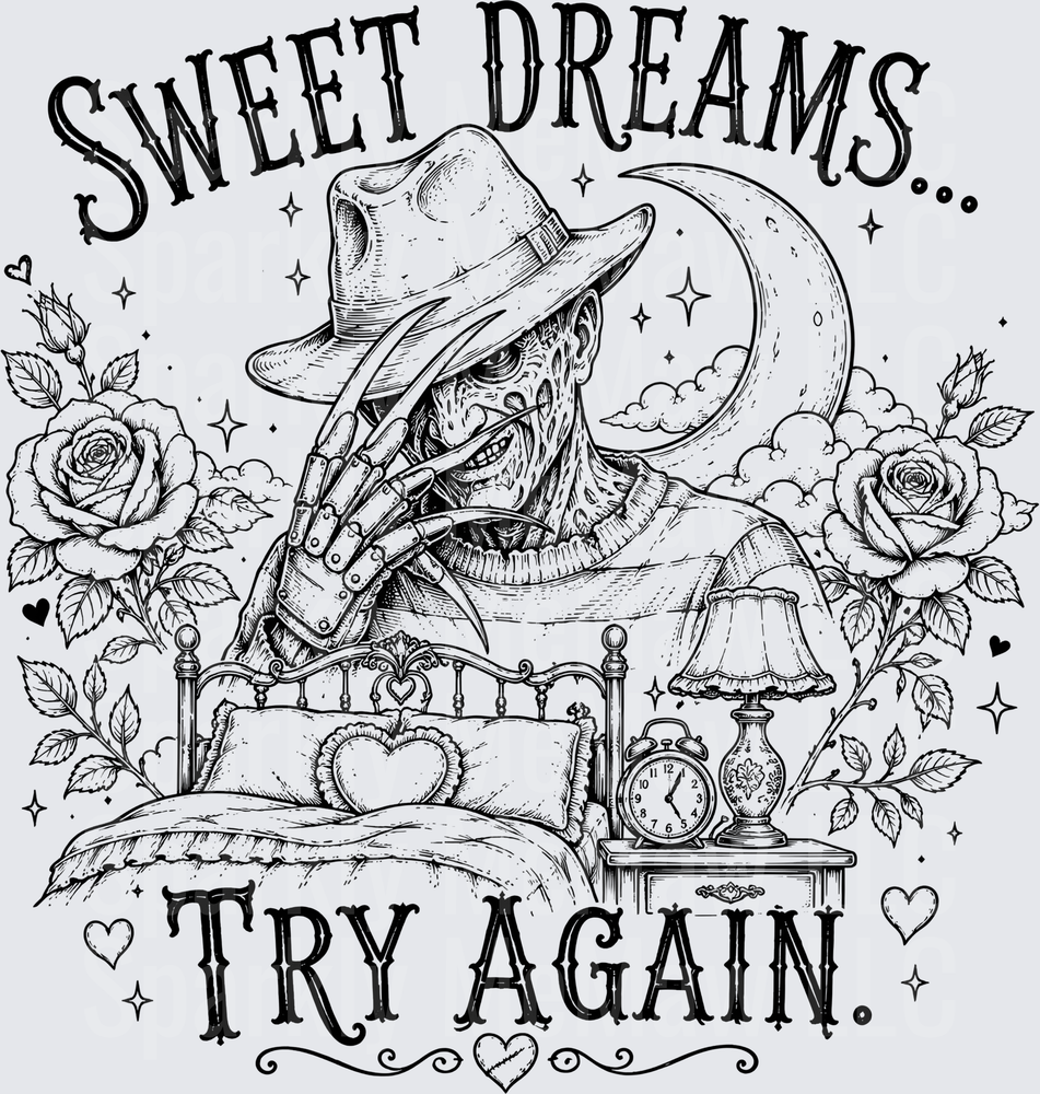 Freddy Krueger Sweet Dreams UV DTF Decal