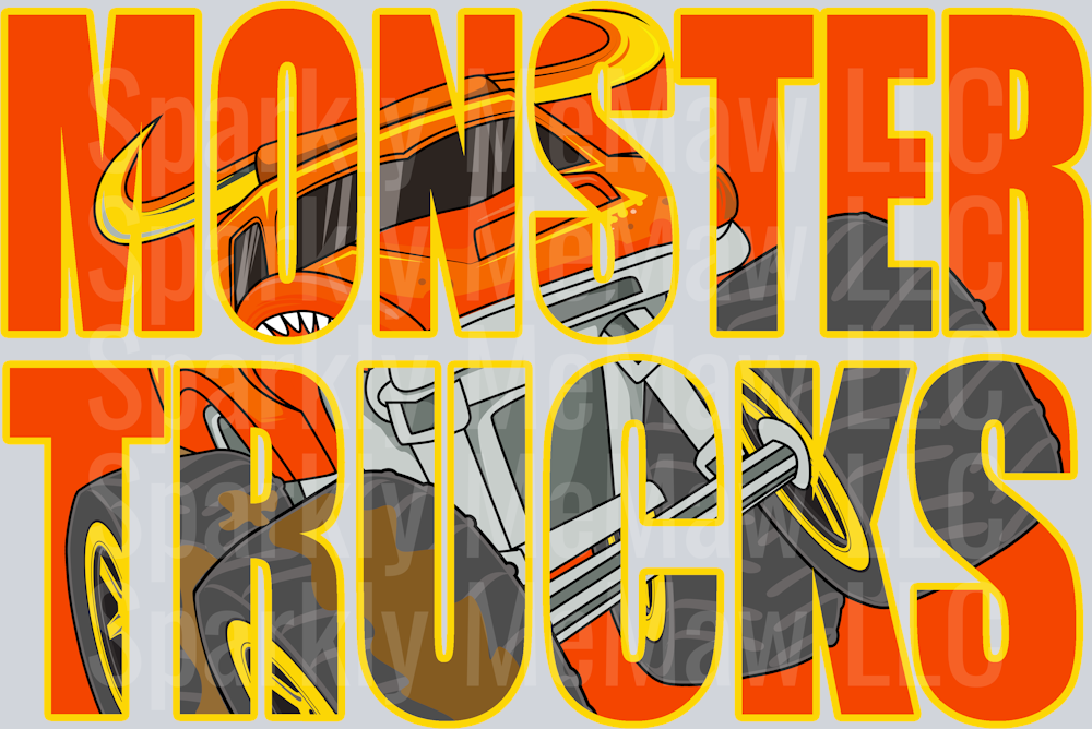 monster trucks toro UV DTF Decal