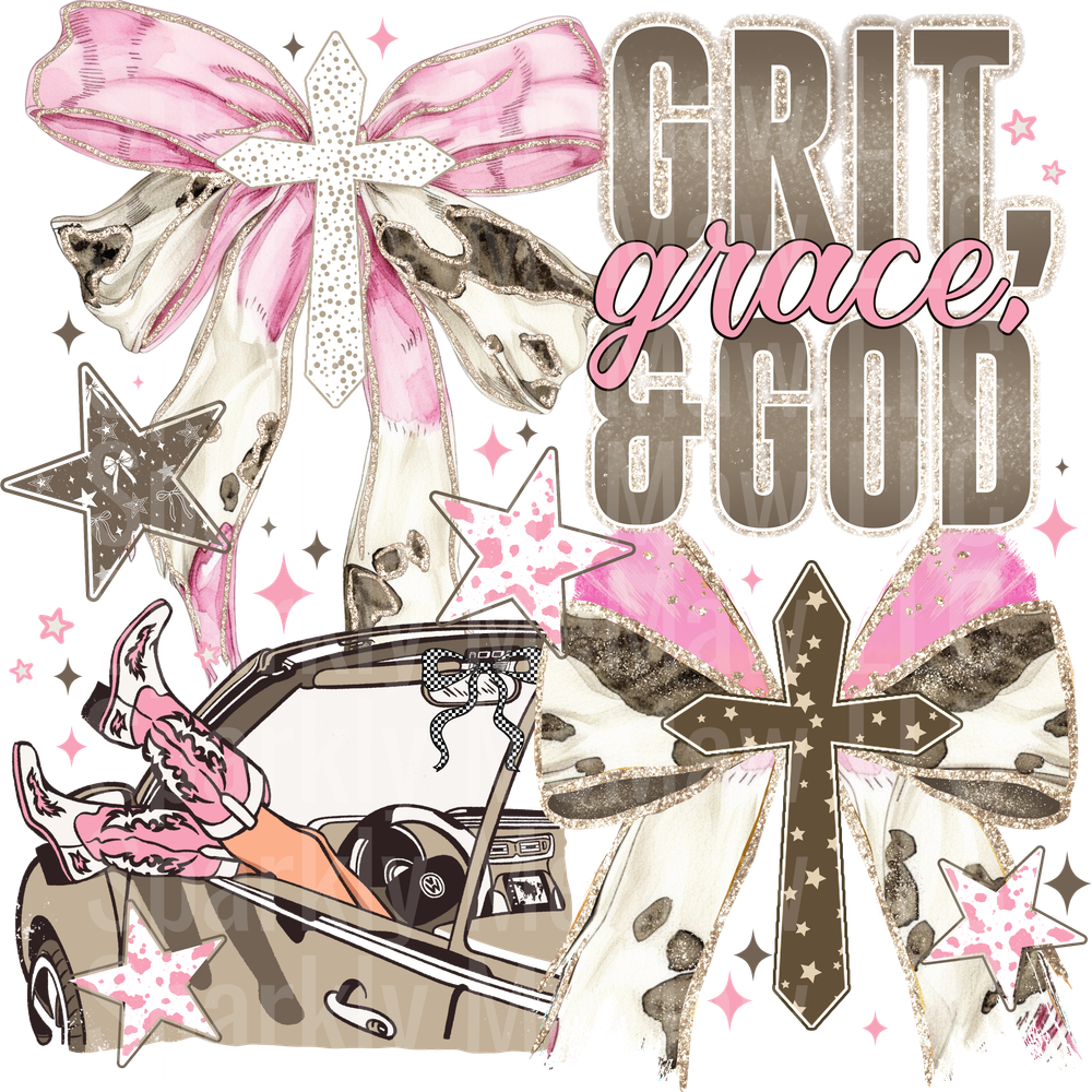 Grit grace and God uv dtf decal