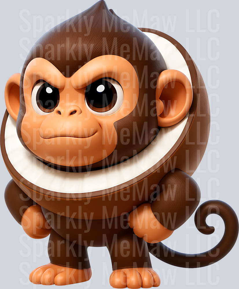 Chimpanzini Cocosini Brain Rot UV DTF Decal