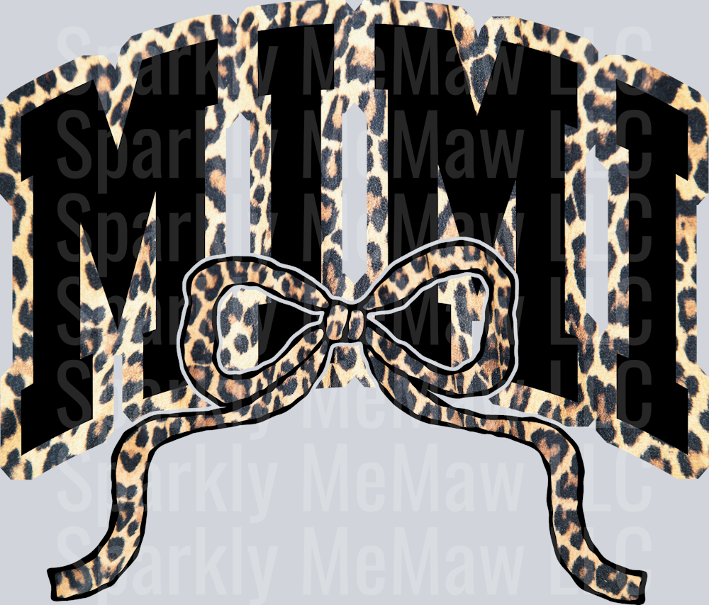 Mimi Leopard Print Black DTF Transfer