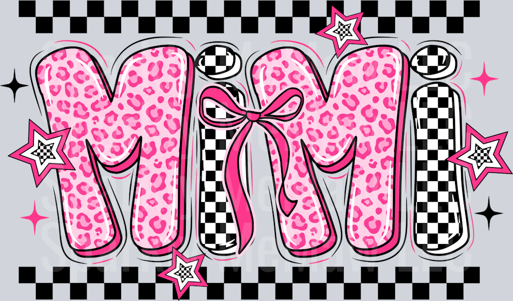 Mimi Checkered UV DTF Decal