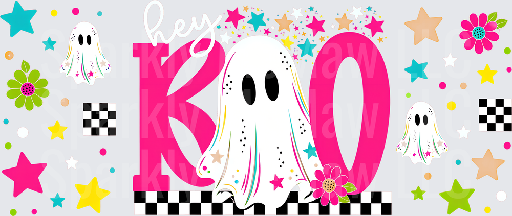 Groovy Boo Ghost Halloween UV DTF 16 OZ Wrap