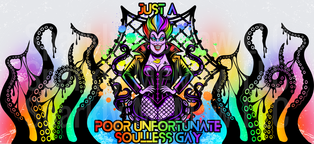 Ursula Pride Just A Poor Unfortunate Soulless Gay UV DTF 16 OZ Wrap