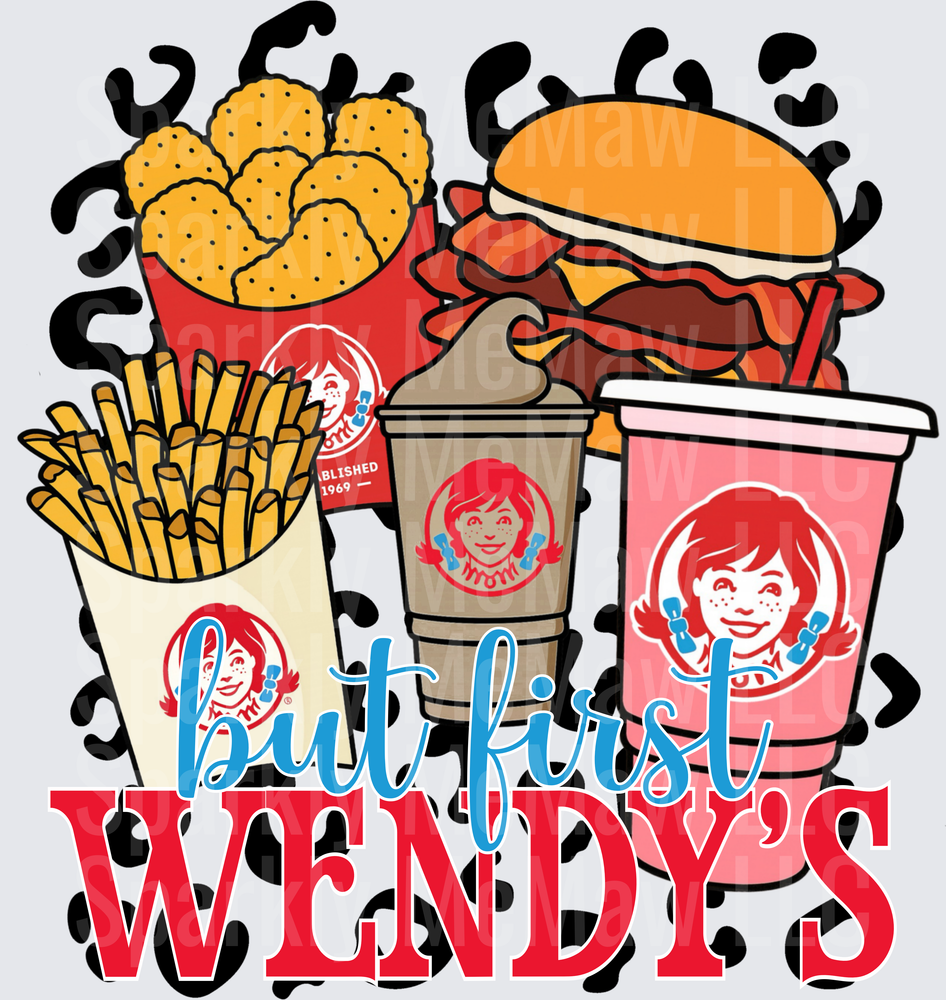 But First Wendy's Fast Food Combo Meal UV DTF Decal