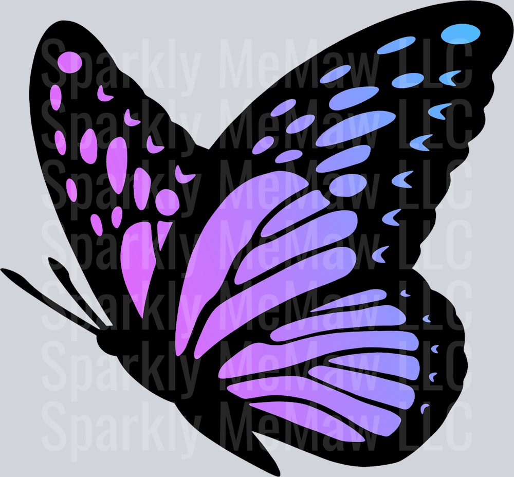 Colorful Butterfly Clipart Decal 13