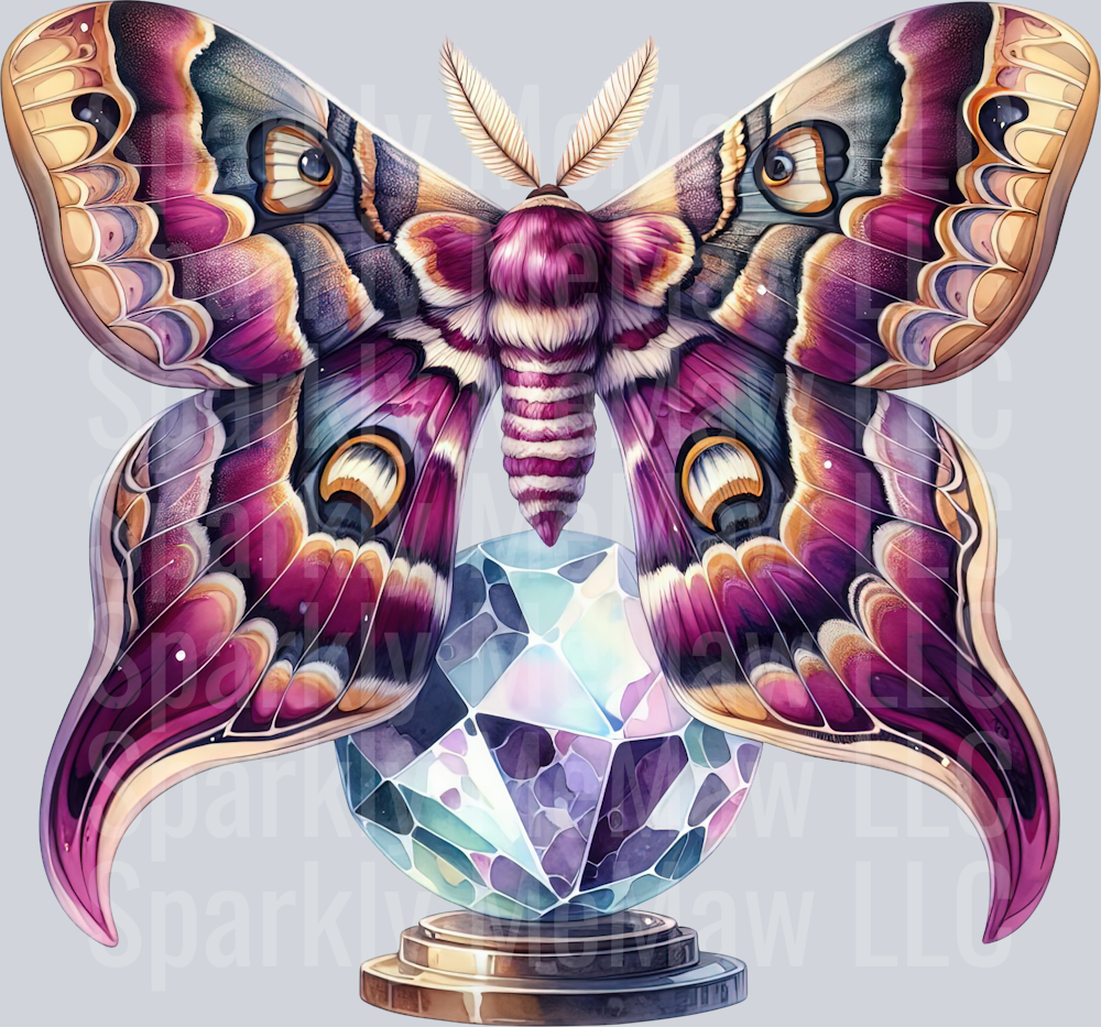 7 Nocturne Moth ClipArt Decal