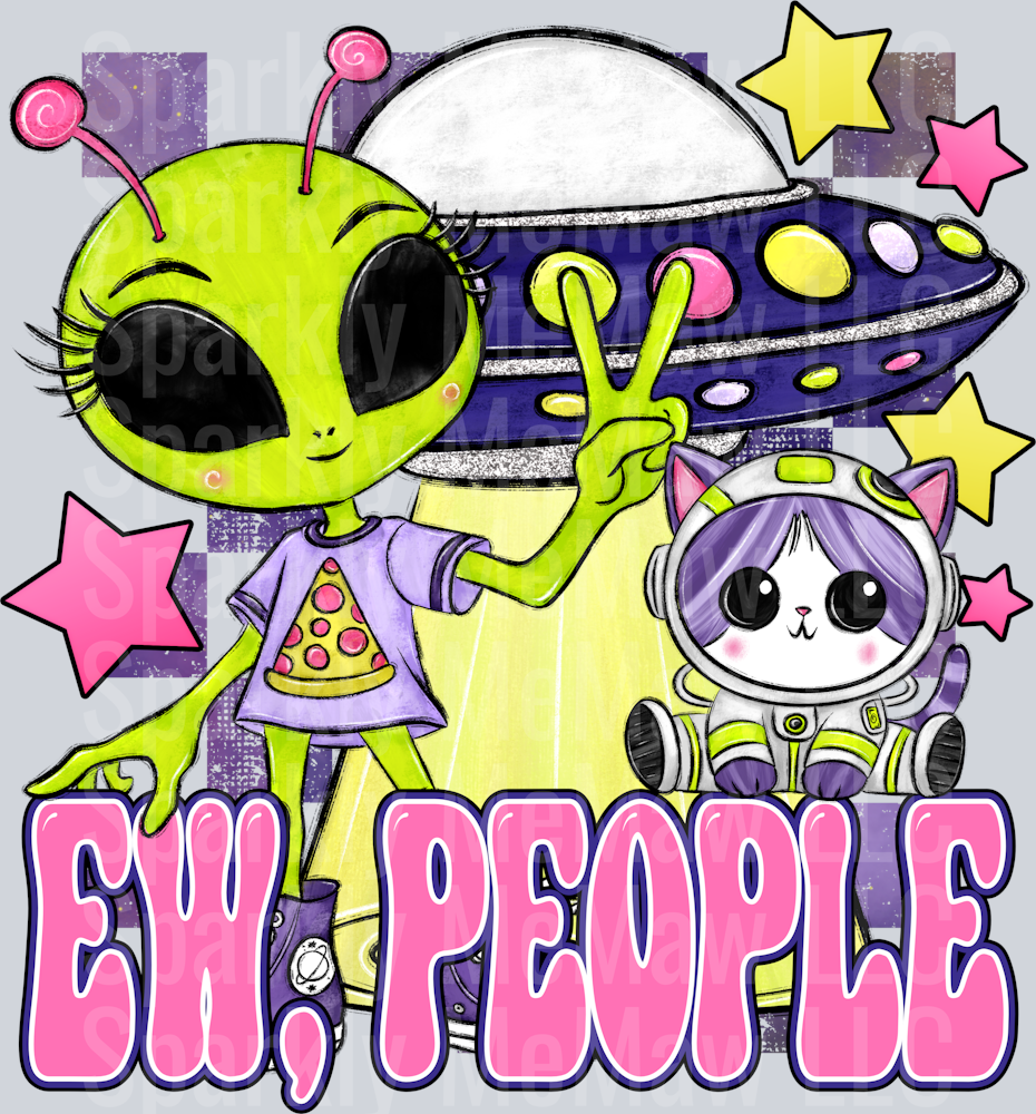 Ew People UV DTF Decal