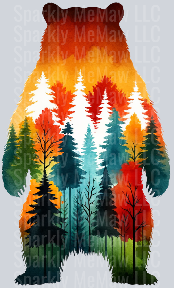 19 Landscape Bears Clip Art Decal