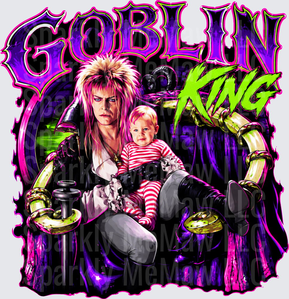 Jareth the Goblin King Labyrinth Holding Baby Toby Bold Graphic UV DTF Decal