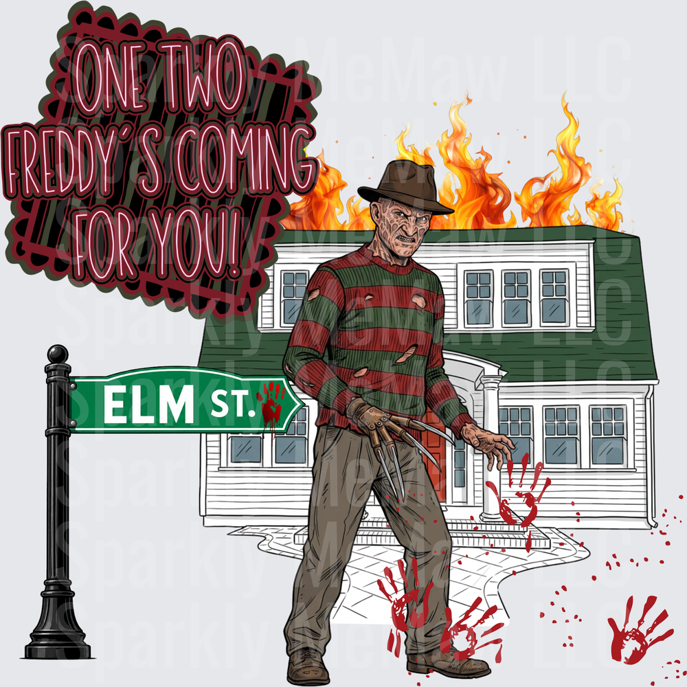 Freddy Krueger Elm Street UV DTF Decal