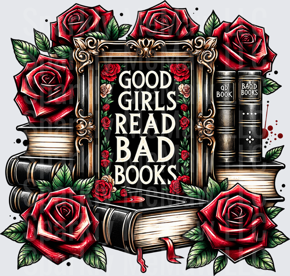 Good Girls Read Bad Books DTF Transfer for Fabrics