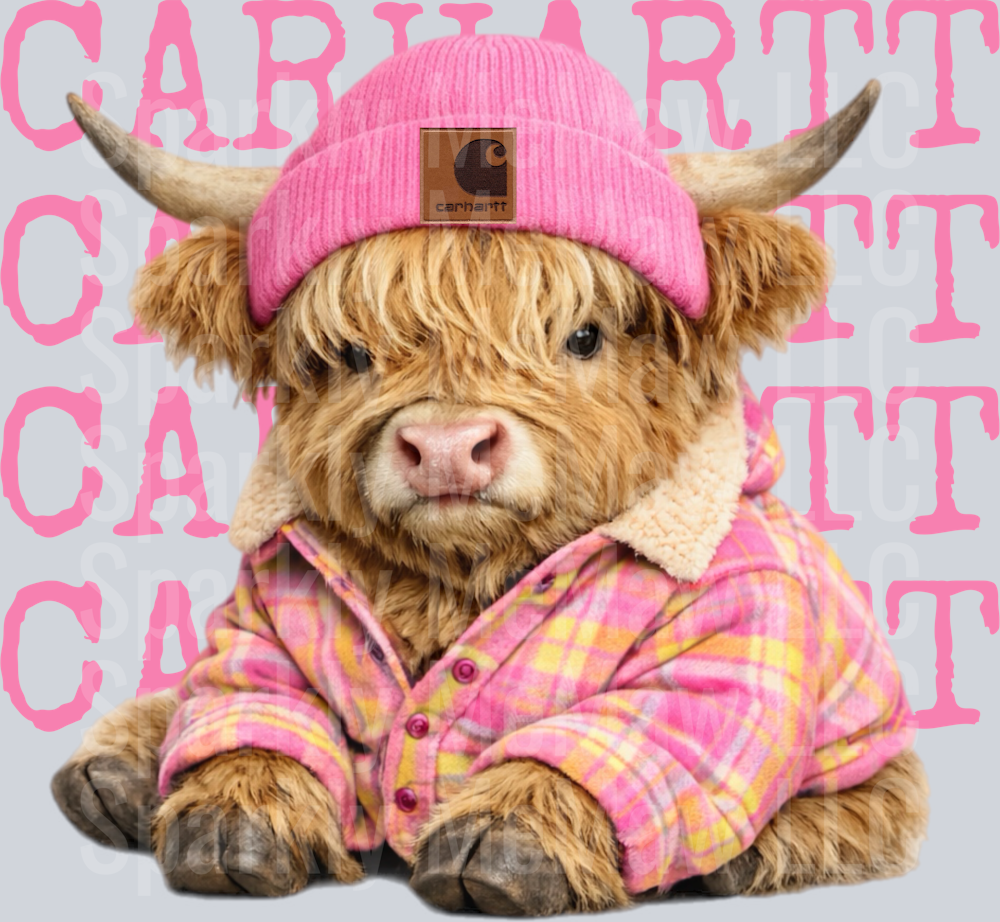 Pink Cow C DTF Transfer (Fabrics)