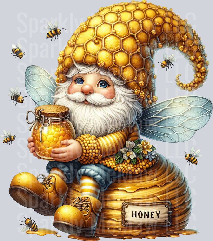 80 Bee Gnome UV DTF Clip Art Decal