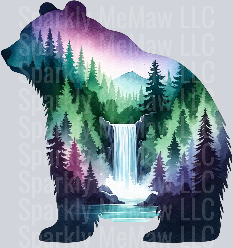 22 Landscape Bears Clip Art Decal