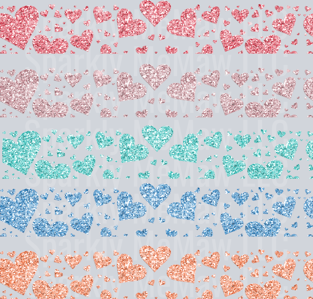 Heart Border 10x10 UV DTF Sheet