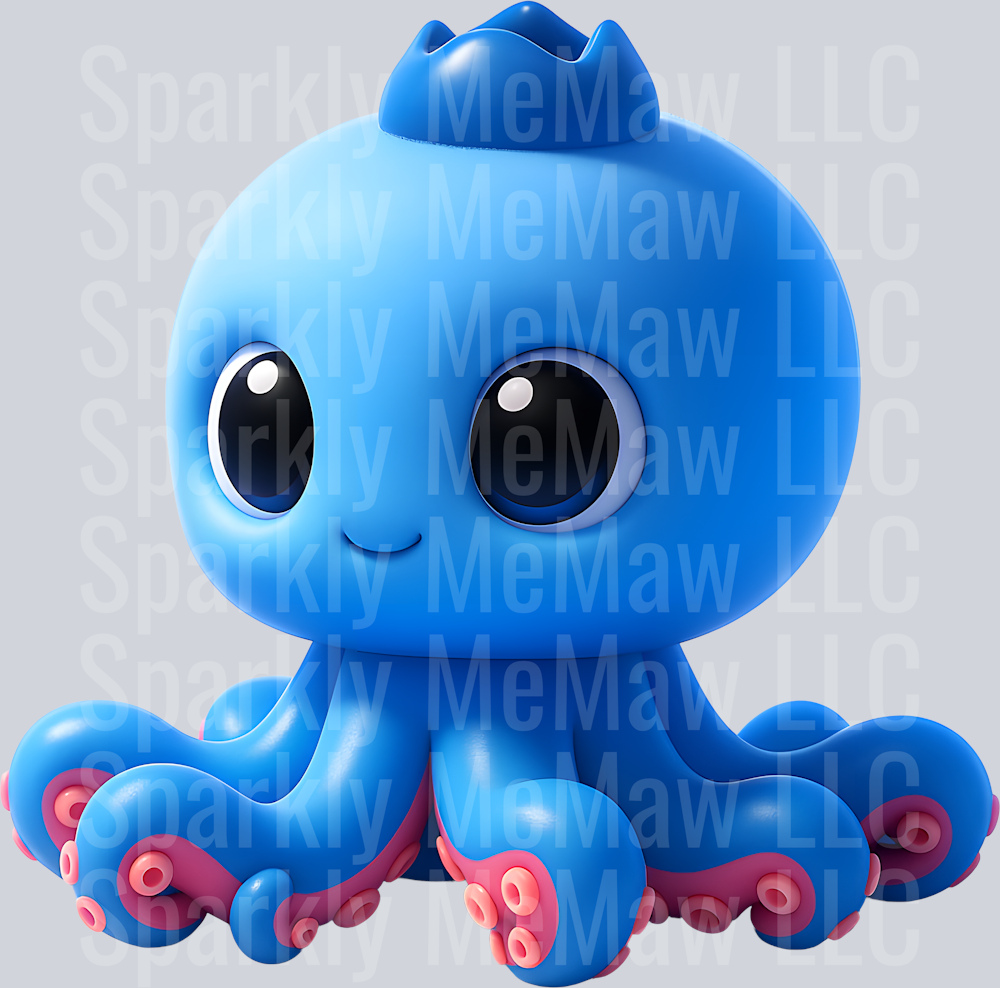 Bluberini Octopusini Brain Rot UV DTF Decal
