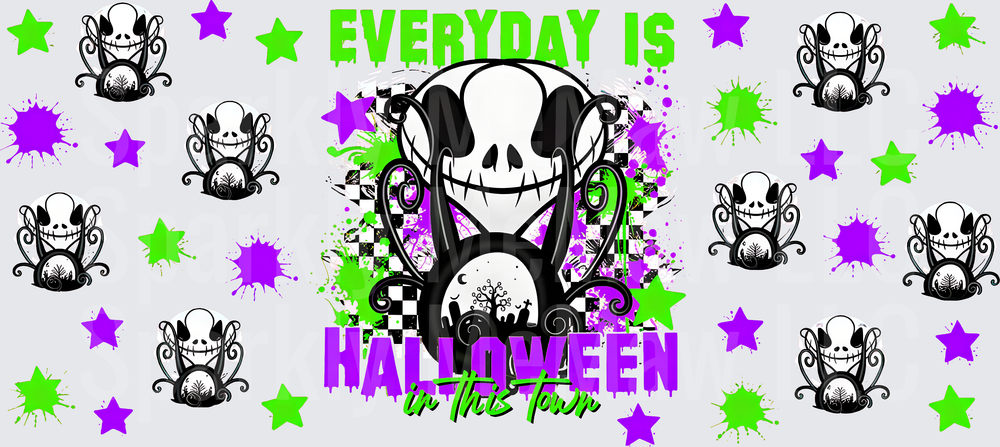 Everyday Is Halloween Town UV DTF Wrap