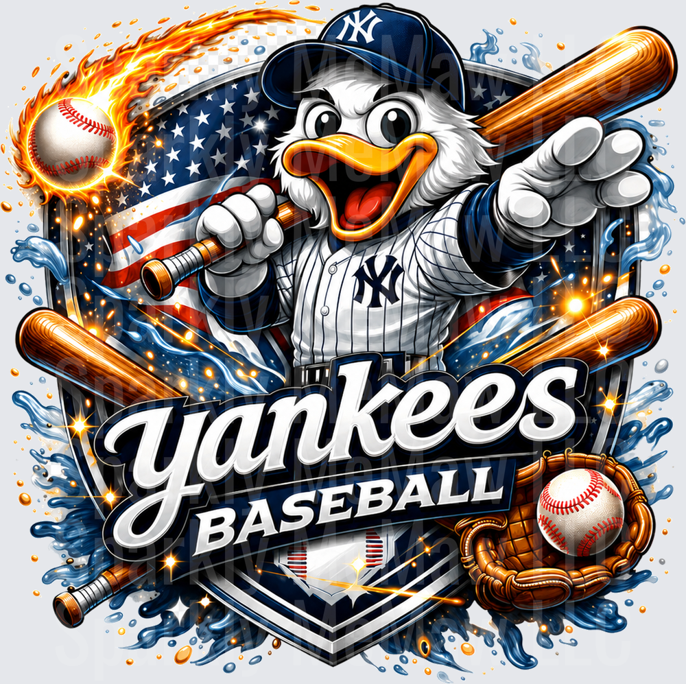 New York Yankees Baseball Duck UV DTF Decal