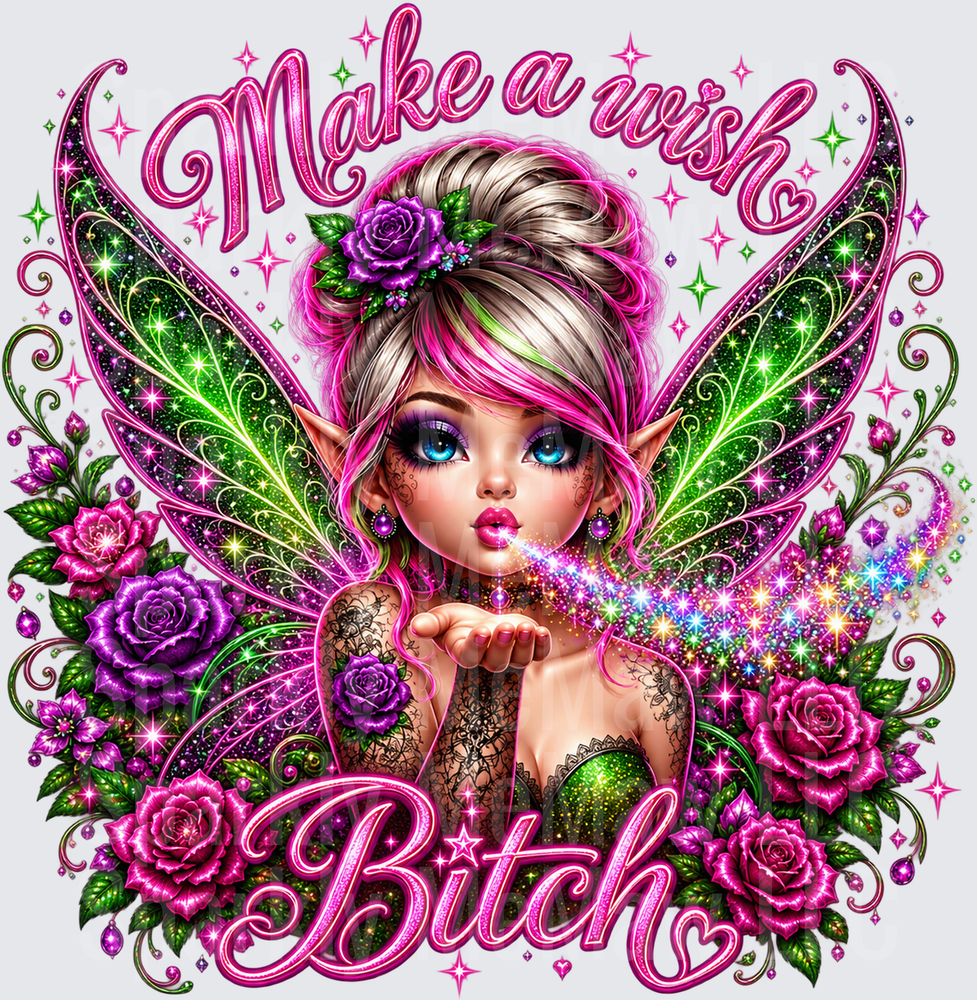 Fairy Make A Wish Bitch UV DTF Decal