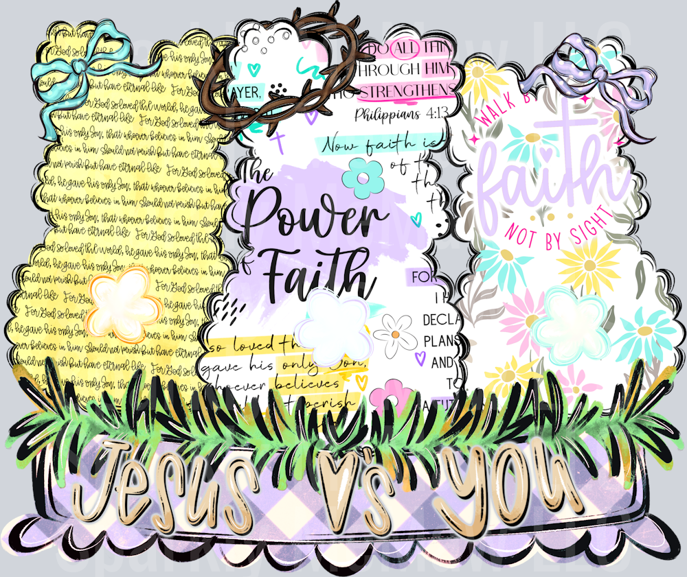 Scripture bunnies DTF Transfer (Fabrics)