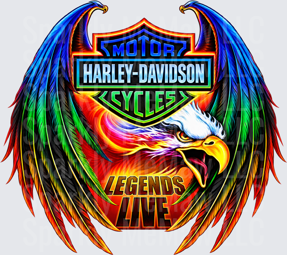 HD Legends Live Eagle UV DTF Decal