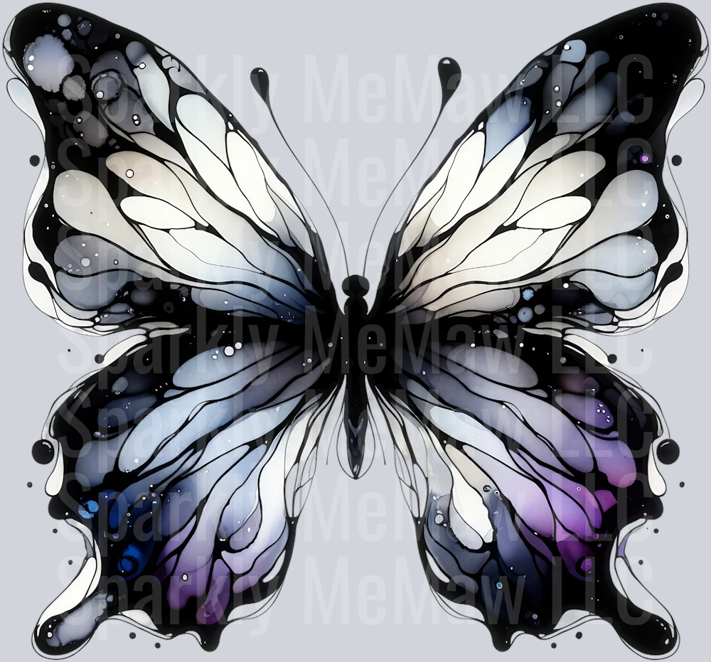 butterfly 3 Clip Art UV DTF Decal