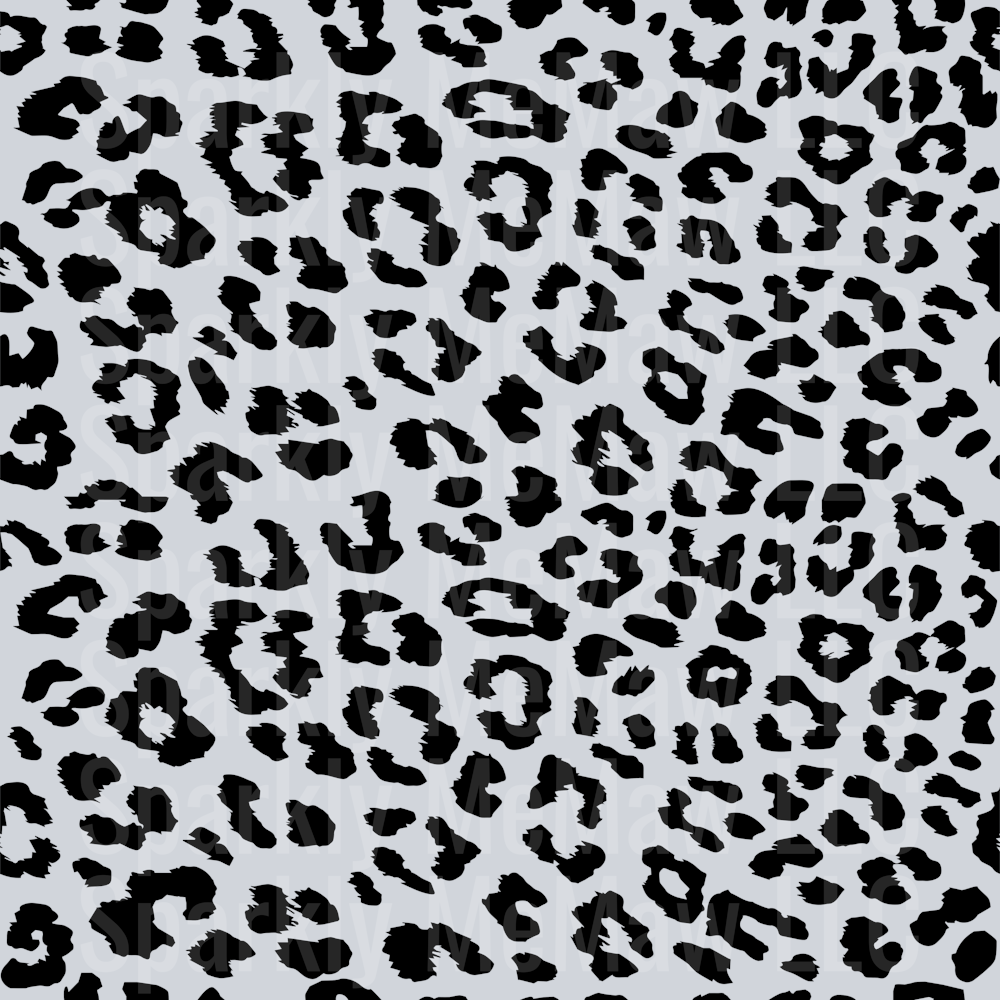 FUZZY BLACK LEOPARD SPOTS 10x10 UV DTF Sheet