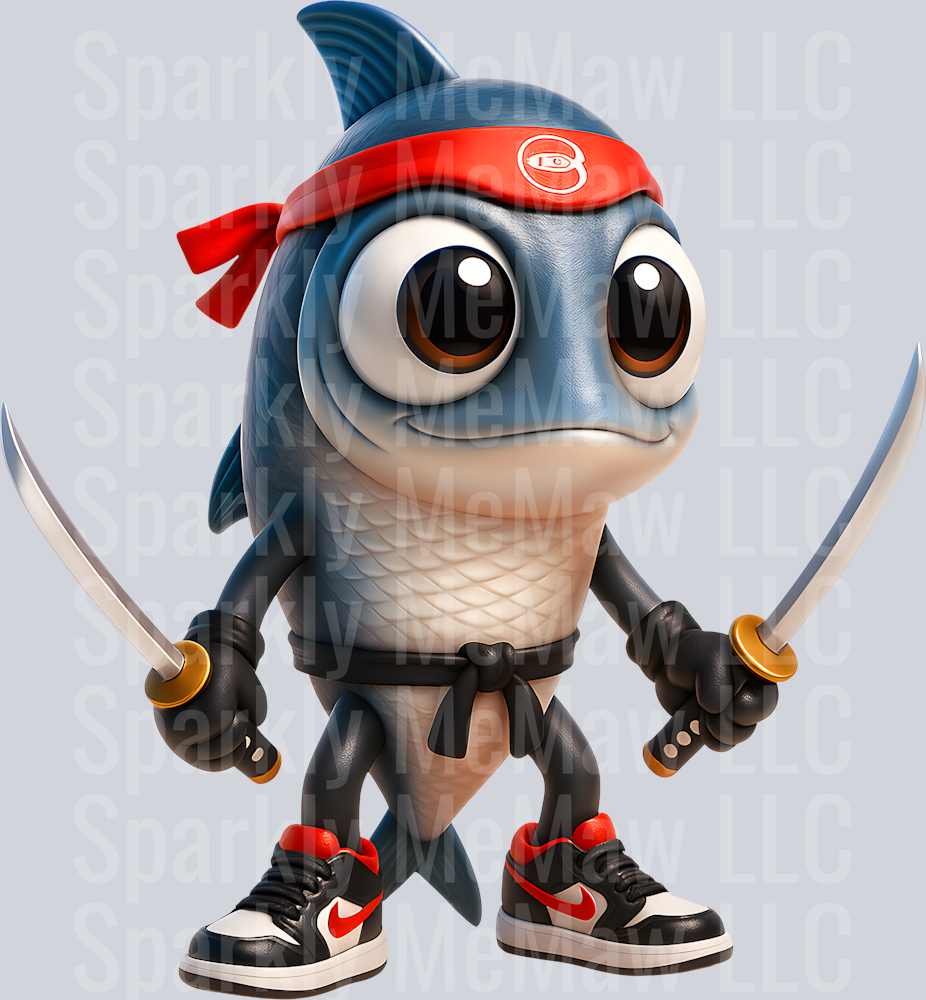 Sardinha Assassina Brain Rot UV DTF Decal
