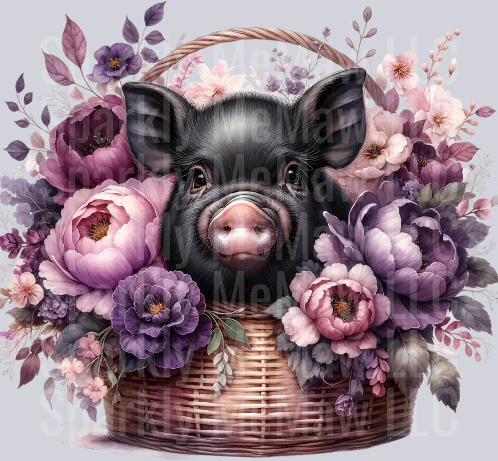 Pig 6 Clip Art UV DTF Decal