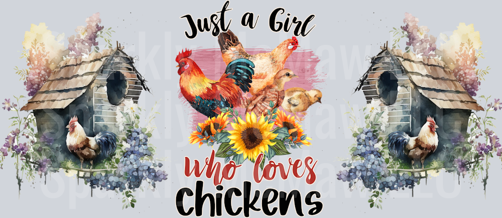 Chicken 16oz glass tumbler-wrap