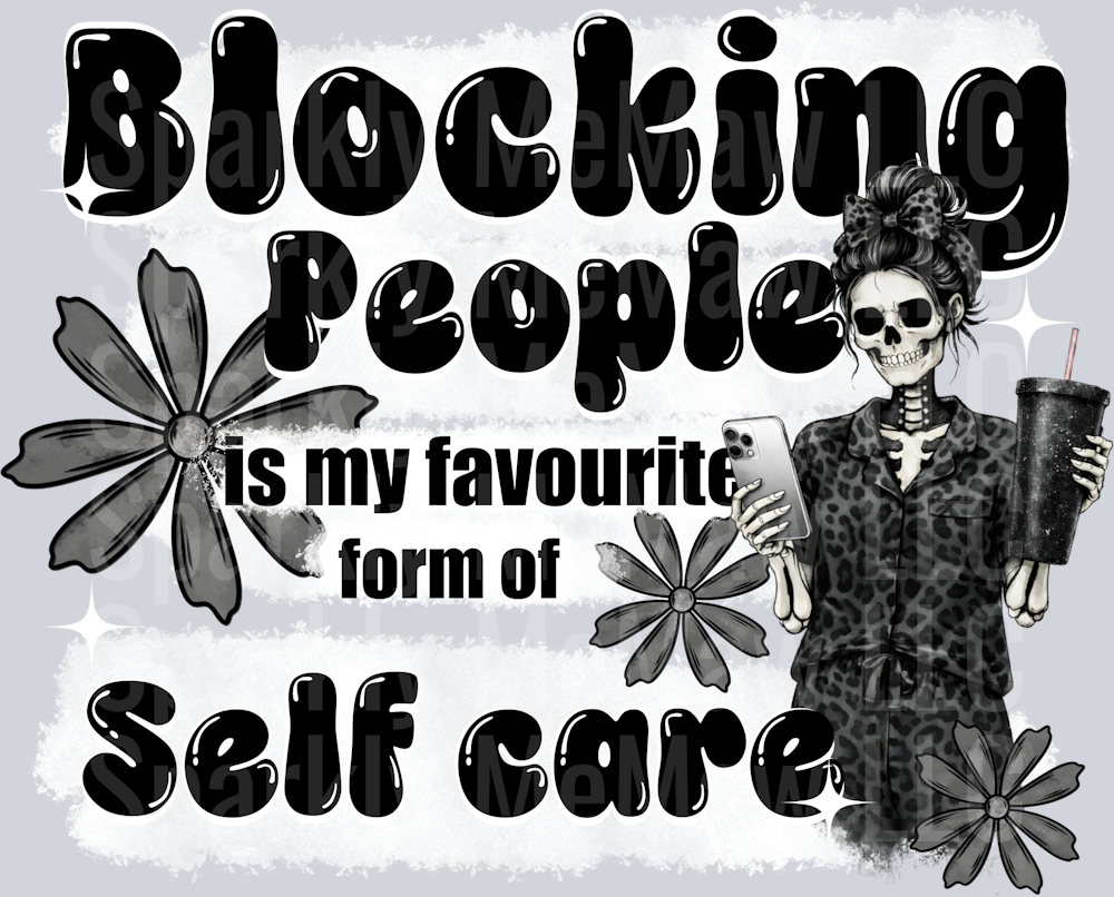 Blocking People UV DTF DECAL