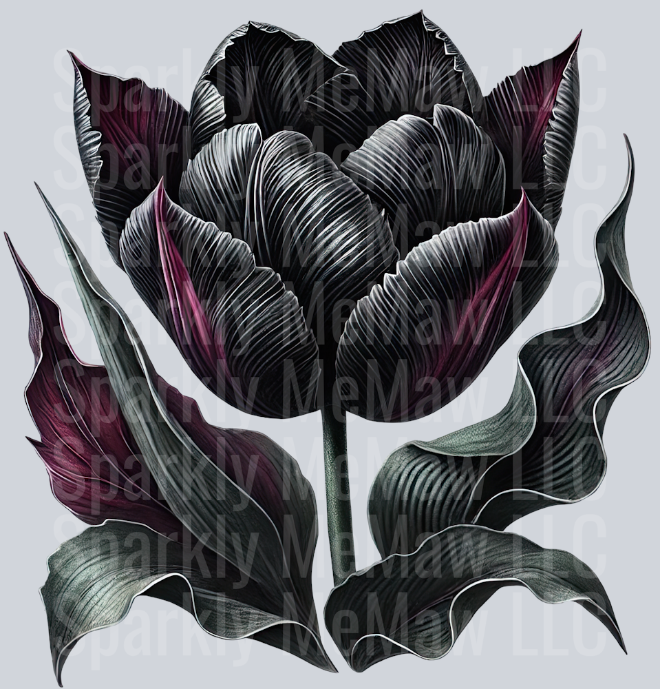 14 Gothic Flowers Clip Art UV DTF Decal