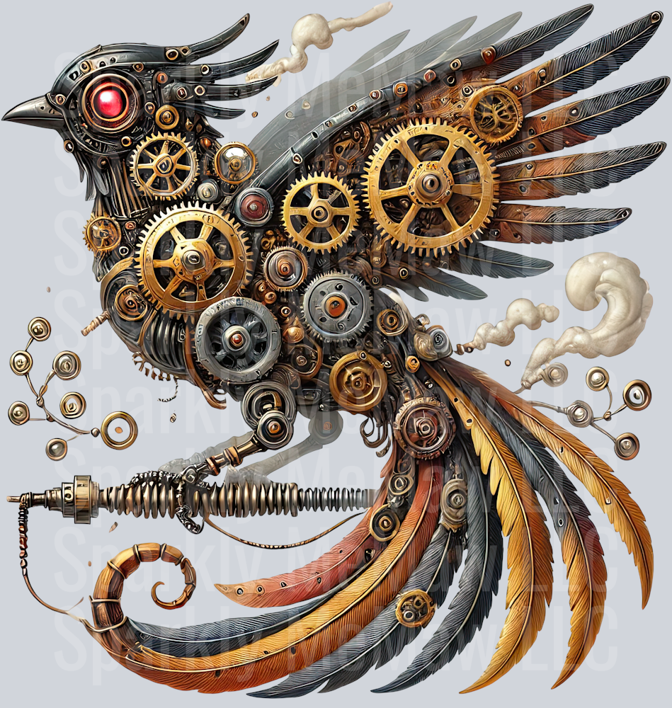 Steampunk Clip Art UV DTF Decal 17