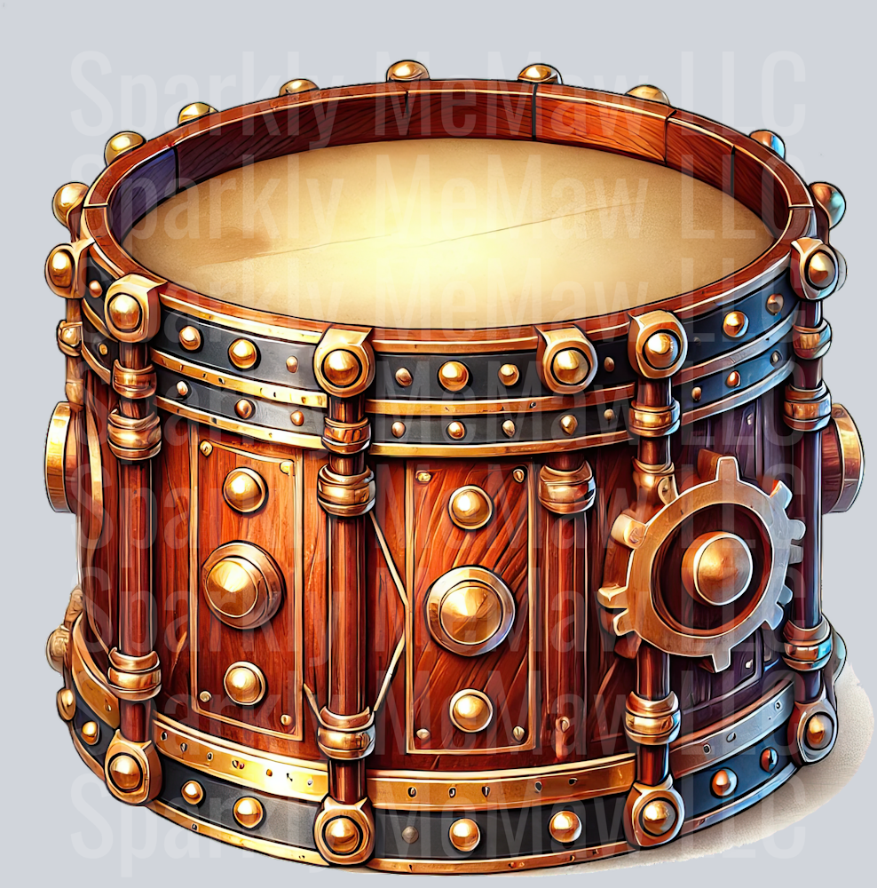 Musical Steampunk UV DTF Clip art Decal 3